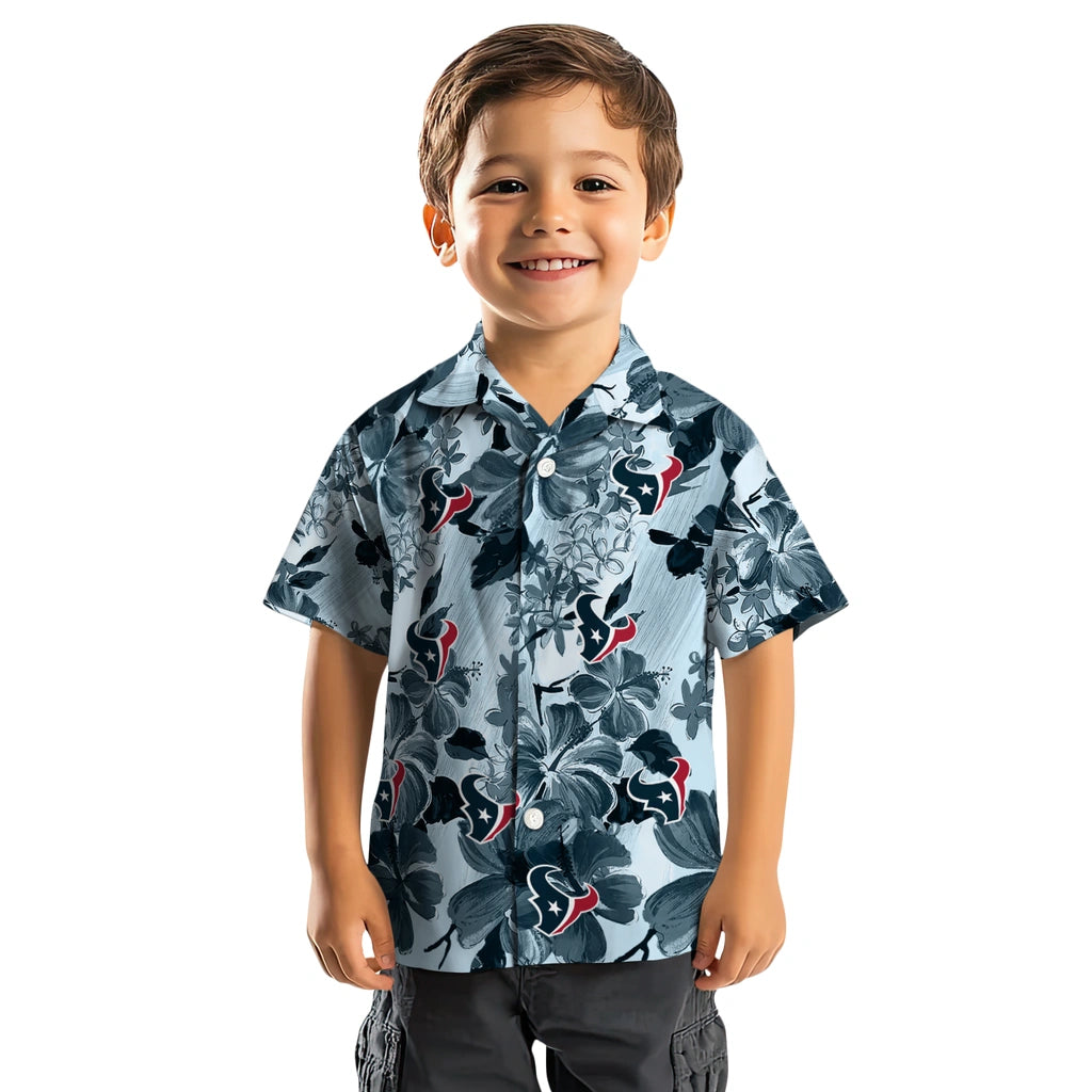 Houston Texans Hawaiian Shirt - Hibiscus Arrangement | Moonbestprint