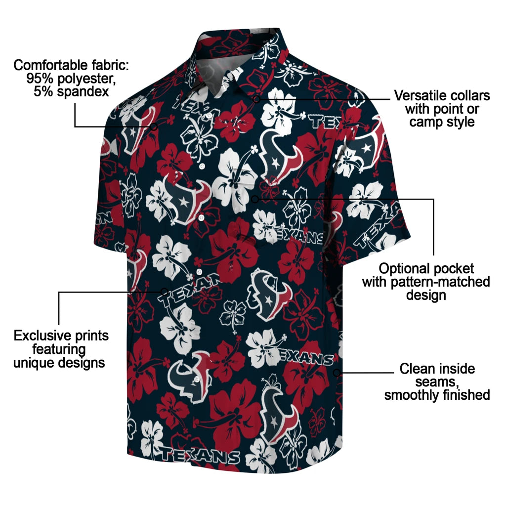 Houston Texans Hibiscus Bloom Hawaiian Shirt – Moonbestprint