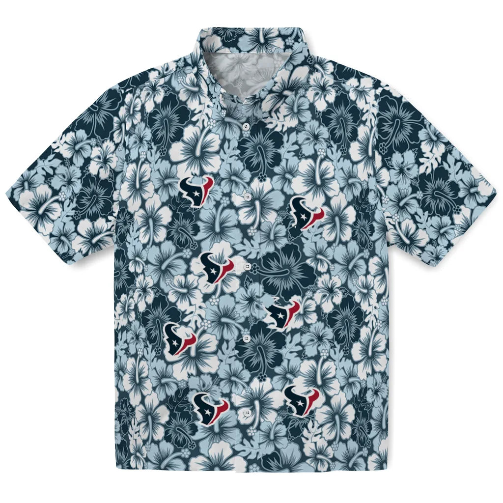 Houston Texans Hawaiian Shirt - Hibiscus Blooms | Moonbestprint