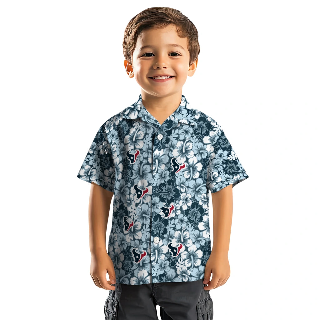 Houston Texans Hawaiian Shirt - Hibiscus Blooms | Moonbestprint