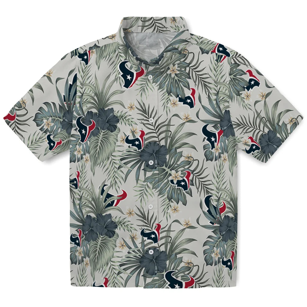 Houston Texans Hawaiian Shirt - Hibiscus Designs | Moonbestprint