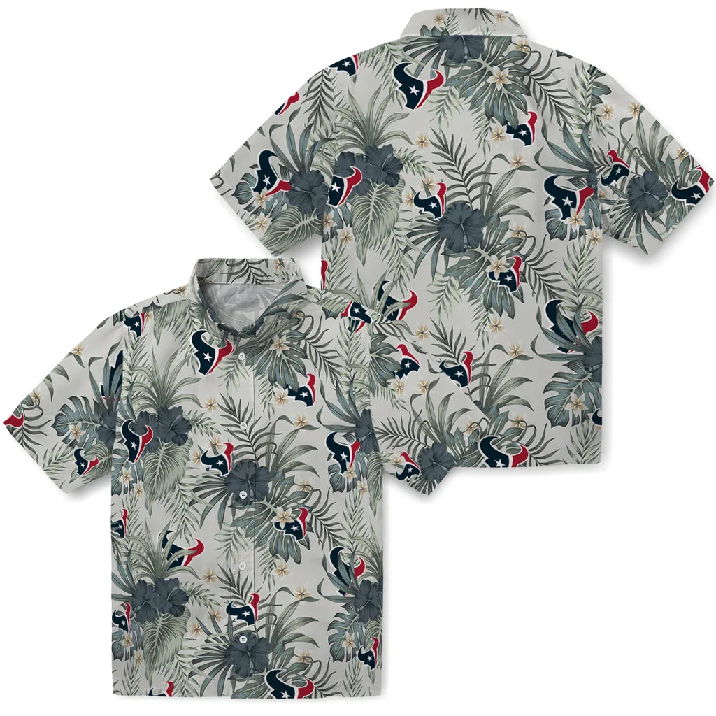 Houston Texans Hawaiian Shirt - Hibiscus Designs | Moonbestprint