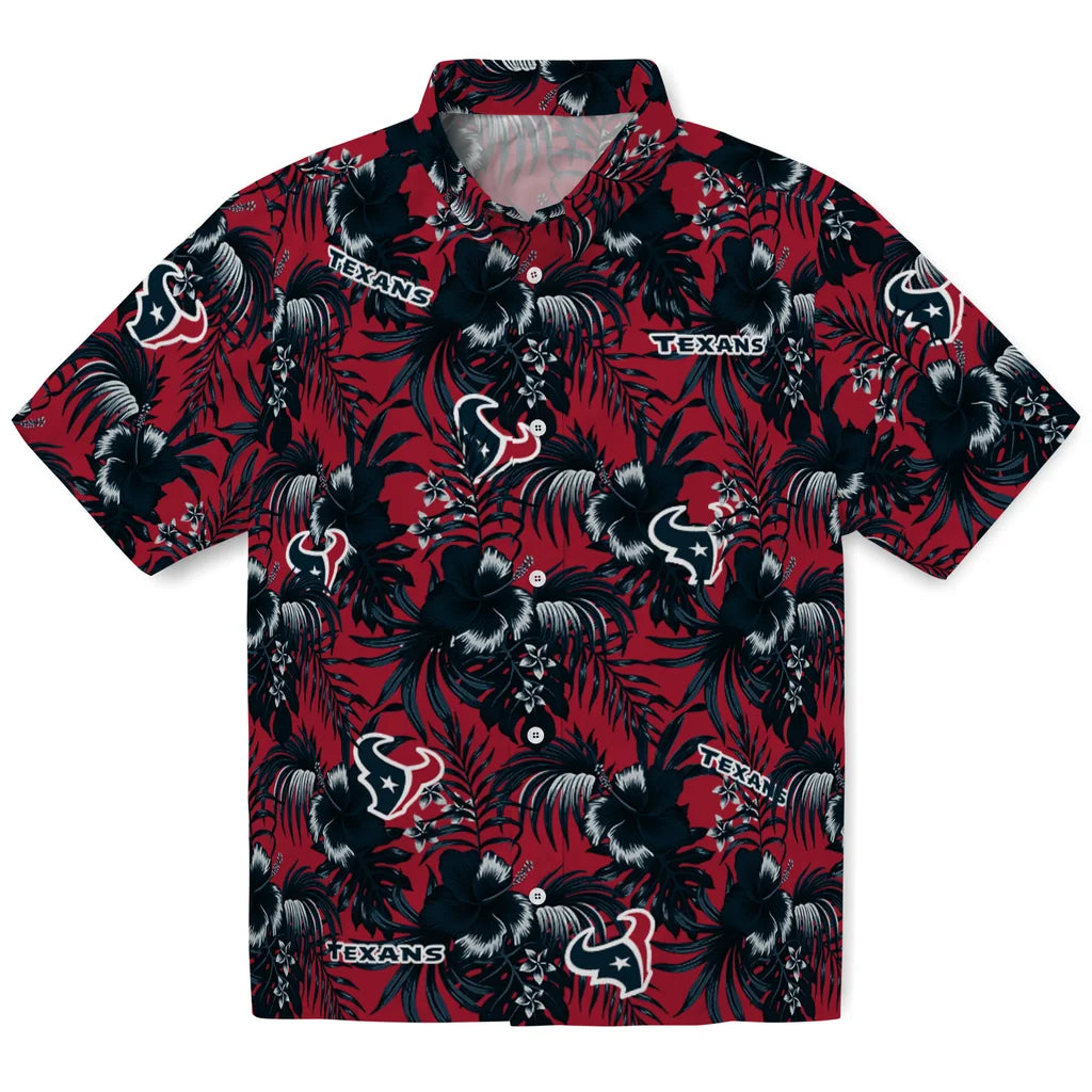 Houston Texans Hawaiian Shirt - Hibiscus Exotic | Moonbestprint
