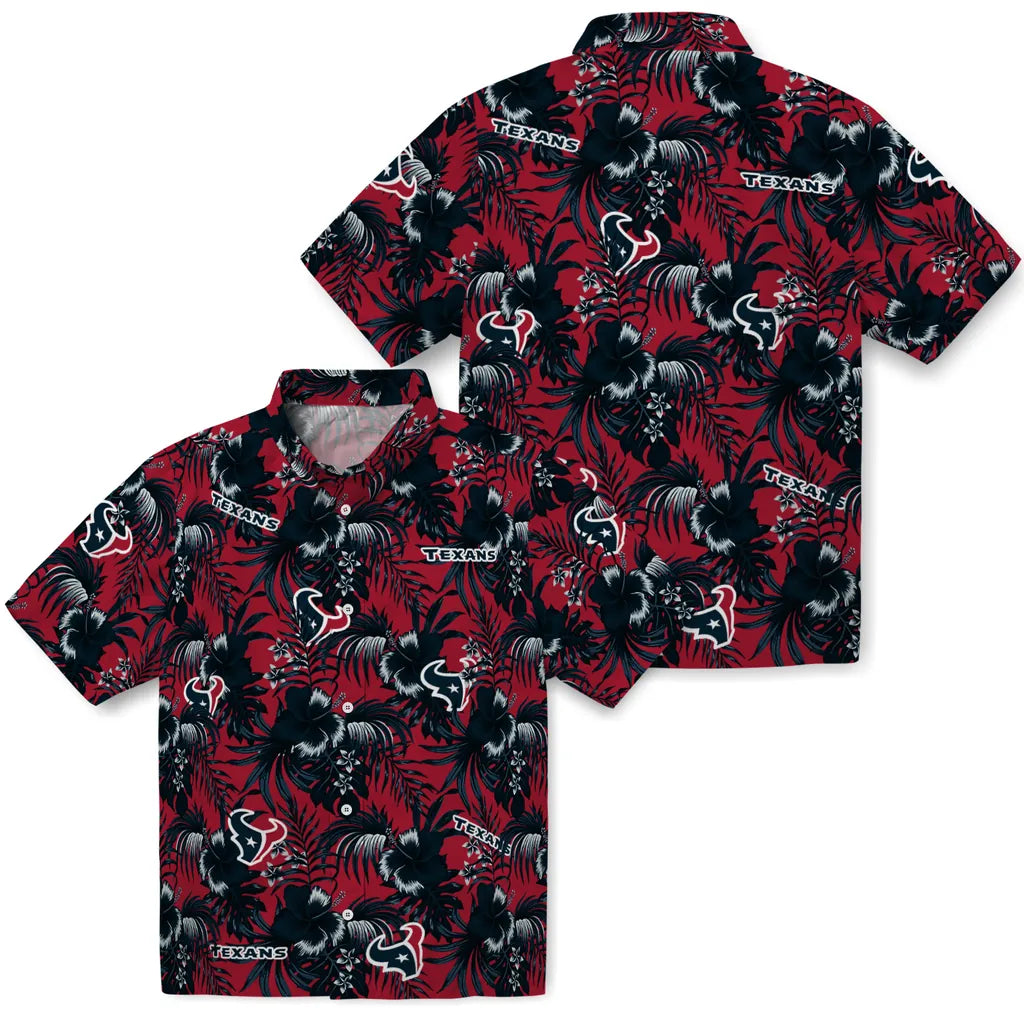 Houston Texans Hawaiian Shirt - Hibiscus Exotic | Moonbestprint