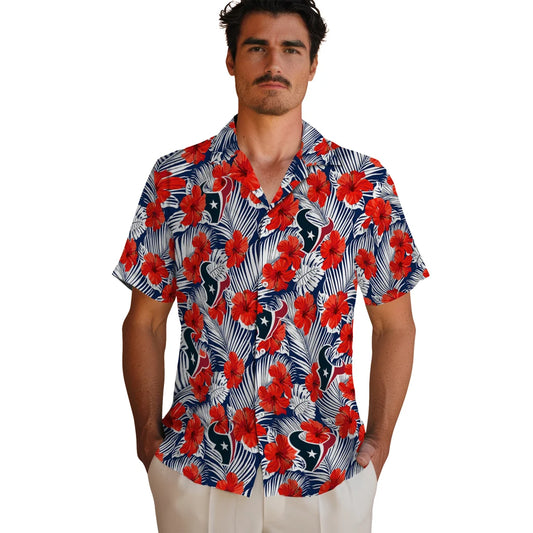 Houston Texans Hawaiian Shirt - Hibiscus Fiesta | Moonbestprint