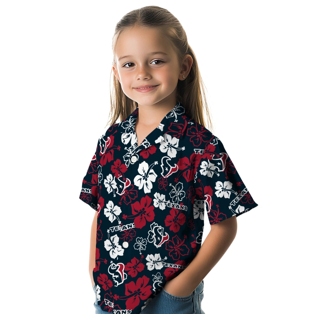 Houston Texans Hawaiian Shirt - Hibiscus Flower Design | Moonbestprint