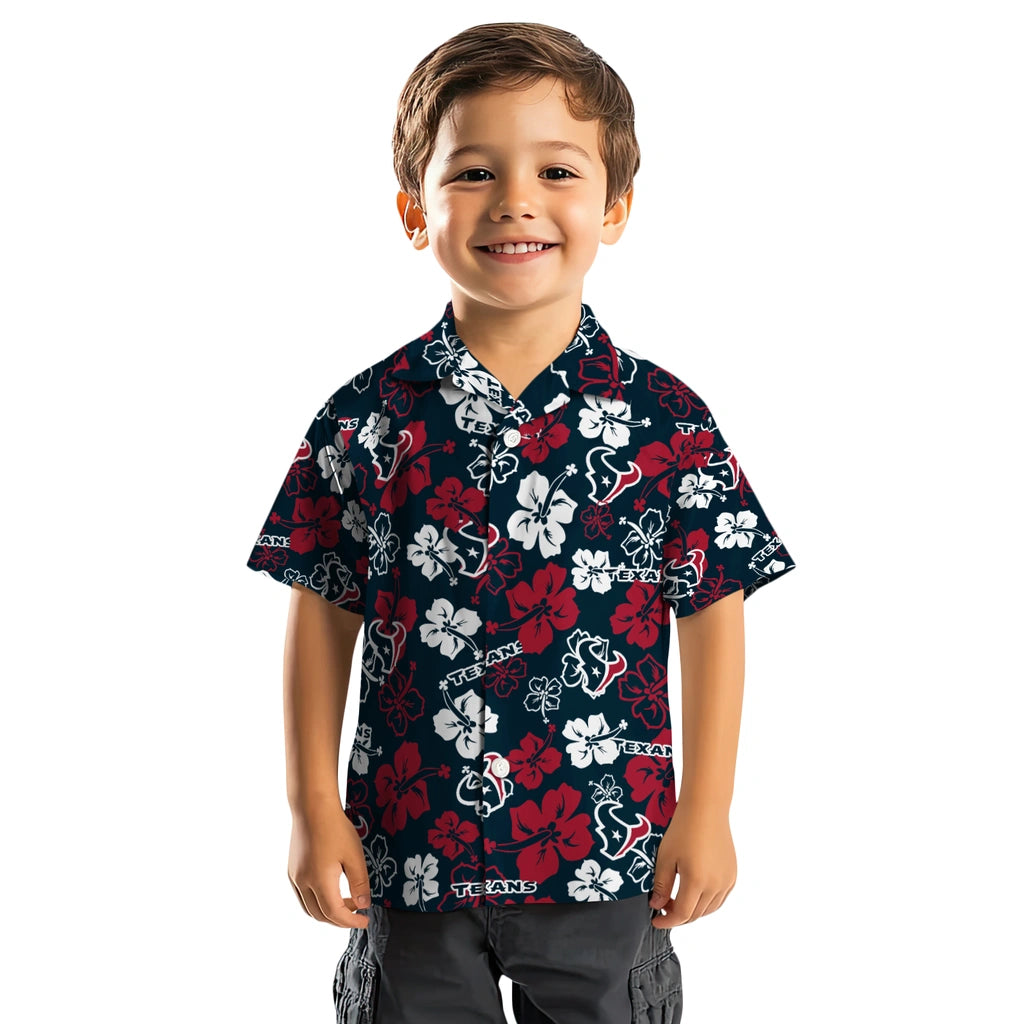 Houston Texans Hawaiian Shirt - Hibiscus Flower Design | Moonbestprint