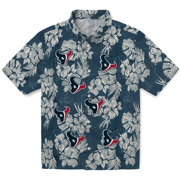 Houston Texans Hawaiian Shirt - Hibiscus Flowers | Moonbestprint