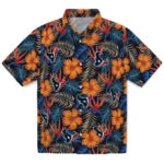 Houston Texans Hawaiian Shirt - Hibiscus Foliage | Moonbestprint