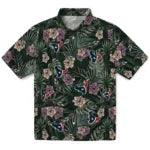 Houston Texans Hawaiian Shirt - Hibiscus Leaves Pattern | Moonbestprint