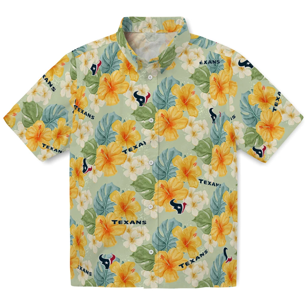 Houston Texans Hawaiian Shirt - Hibiscus Mood | Moonbestprint