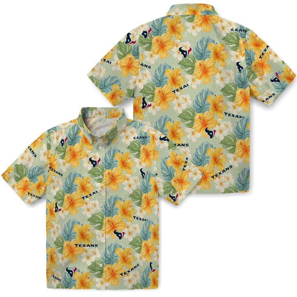 Houston Texans Hawaiian Shirt - Hibiscus Mood | Moonbestprint