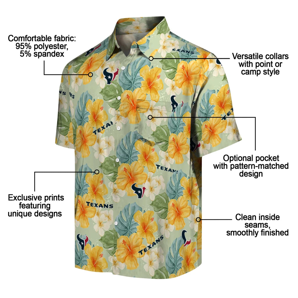 Houston Texans Hawaiian Shirt - Hibiscus Mood | Moonbestprint