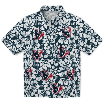 Houston Texans Hawaiian Shirt - Hibiscus Motif | Moonbestprint