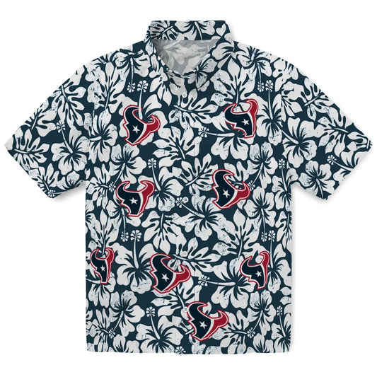 Houston Texans Hawaiian Shirt - Hibiscus Motif | Moonbestprint