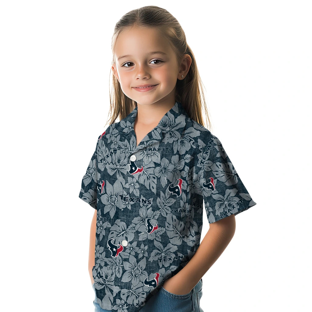Houston Texans Hawaiian Shirt - Hibiscus Oasis | Moonbestprint