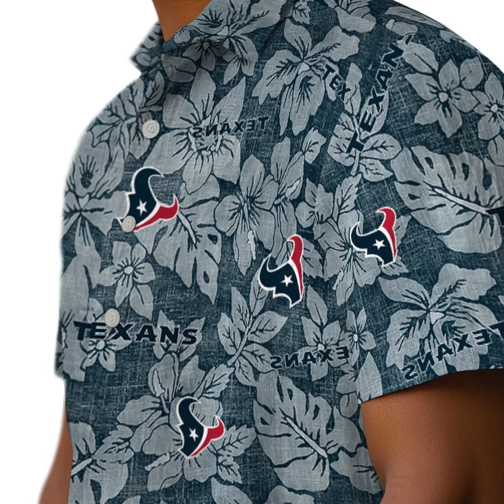 Houston Texans Hawaiian Shirt - Hibiscus Oasis | Moonbestprint