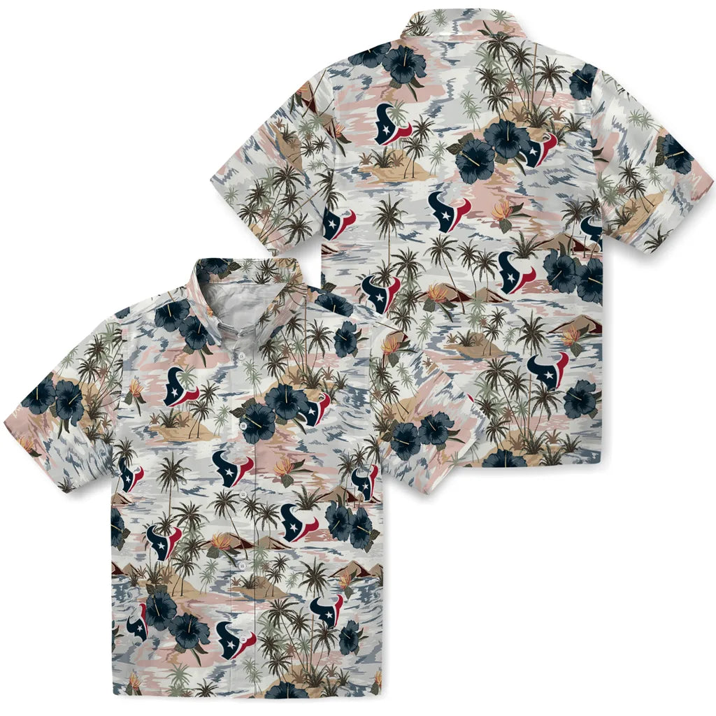 Houston Texans Hawaiian Shirt - Hibiscus Seaside | Moonbestprint