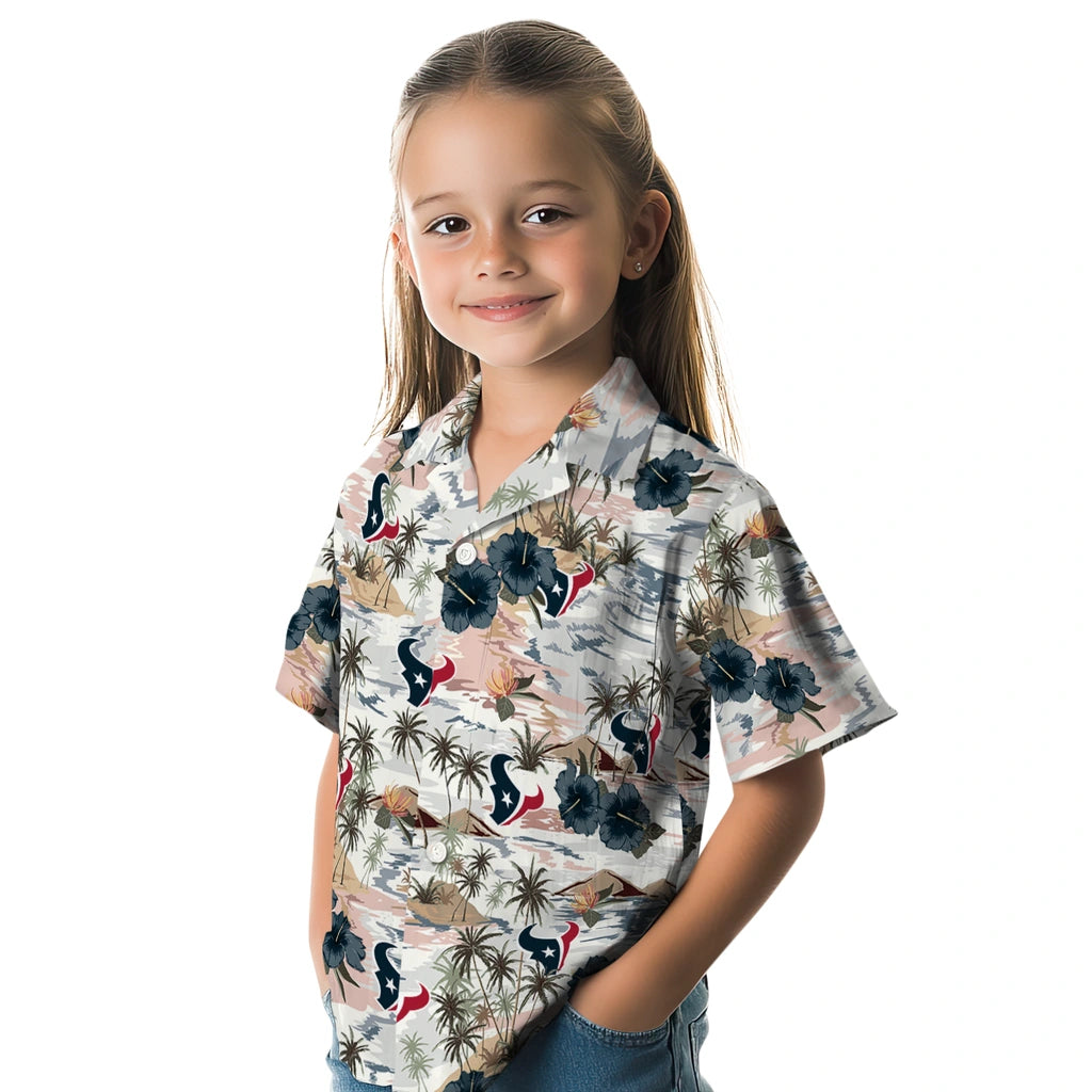 Houston Texans Hawaiian Shirt - Hibiscus Seaside | Moonbestprint