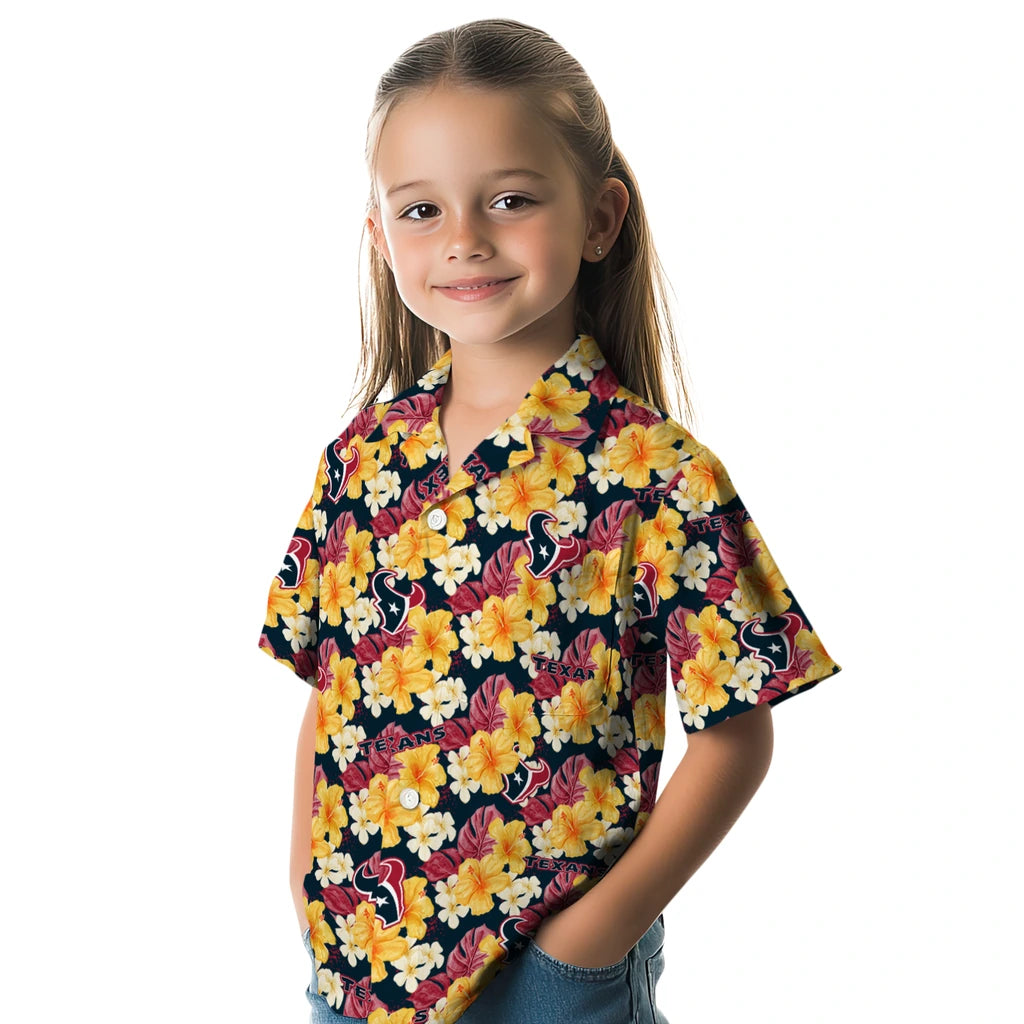 Houston Texans Hawaiian Shirt - Hibiscus Tropics | Moonbestprint