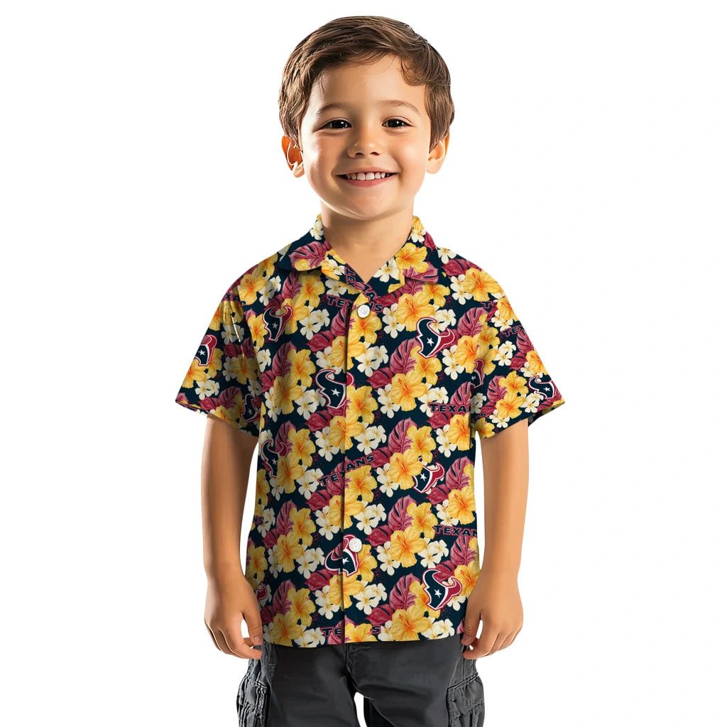 Houston Texans Hawaiian Shirt - Hibiscus Tropics | Moonbestprint