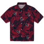 Houston Texans Hawaiian Shirt - Monstera Layer | Moonbestprint