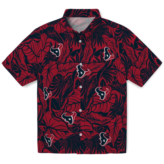 Houston Texans Hawaiian Shirt - Monstera Layer | Moonbestprint