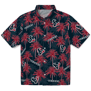 Houston Texans Hawaiian Shirt - Palm Tree Motif | Moonbestprint