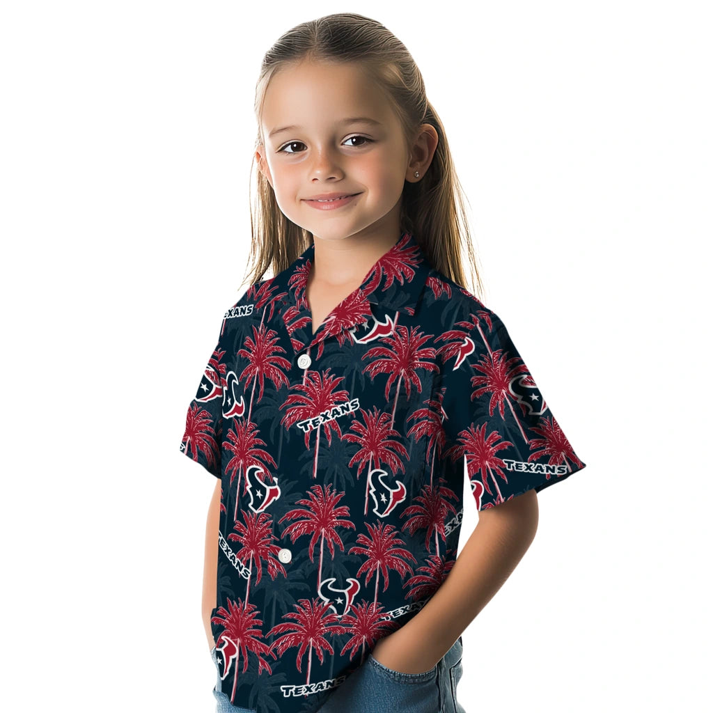 Houston Texans Hawaiian Shirt - Palm Tree Motif | Moonbestprint