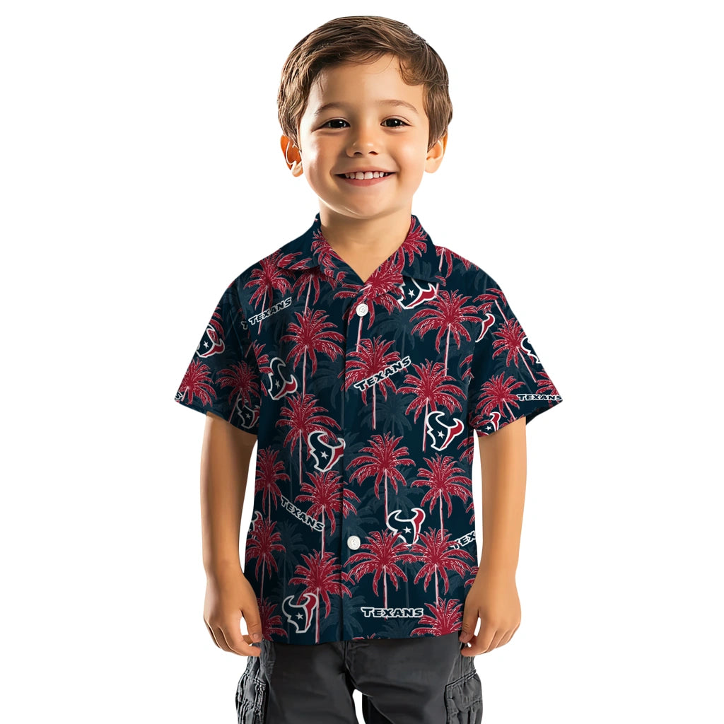 Houston Texans Hawaiian Shirt - Palm Tree Motif | Moonbestprint