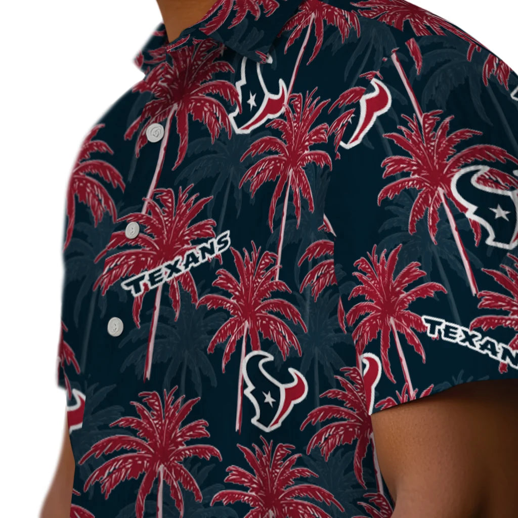 Houston Texans Hawaiian Shirt - Palm Tree Motif | Moonbestprint