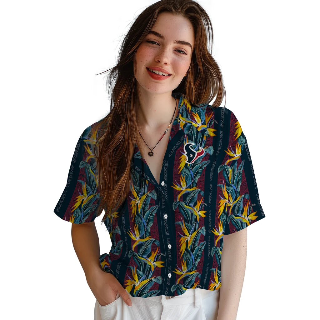 Houston Texans Hawaiian Shirt - Paradise Vines | Moonbestprint