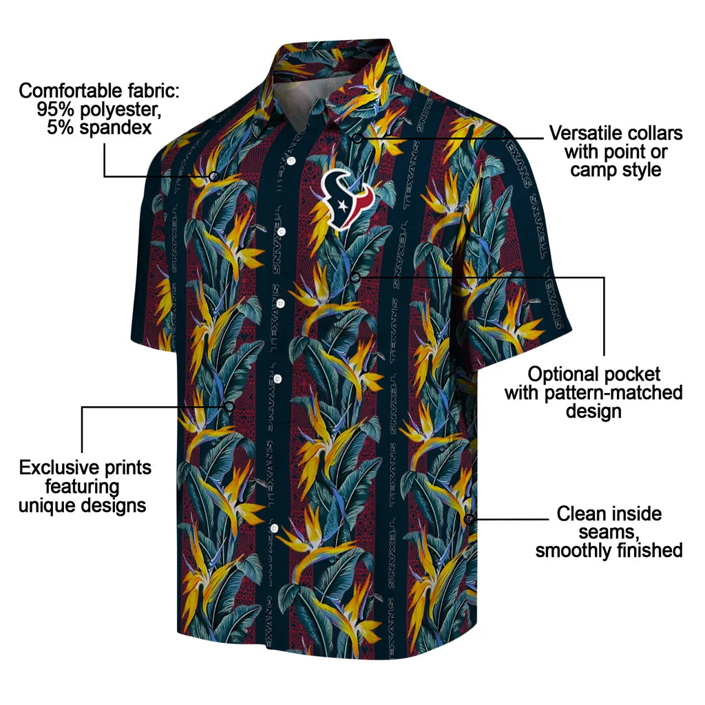 Houston Texans Hawaiian Shirt - Paradise Vines | Moonbestprint