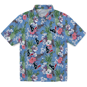Houston Texans Hawaiian Shirt - Pineapple Bouquet | Moonbestprint