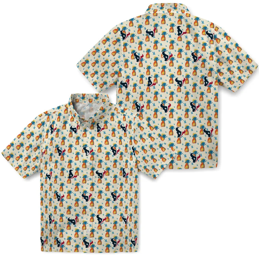 Houston Texans Hawaiian Shirt - Pineapple Delight | Moonbestprint