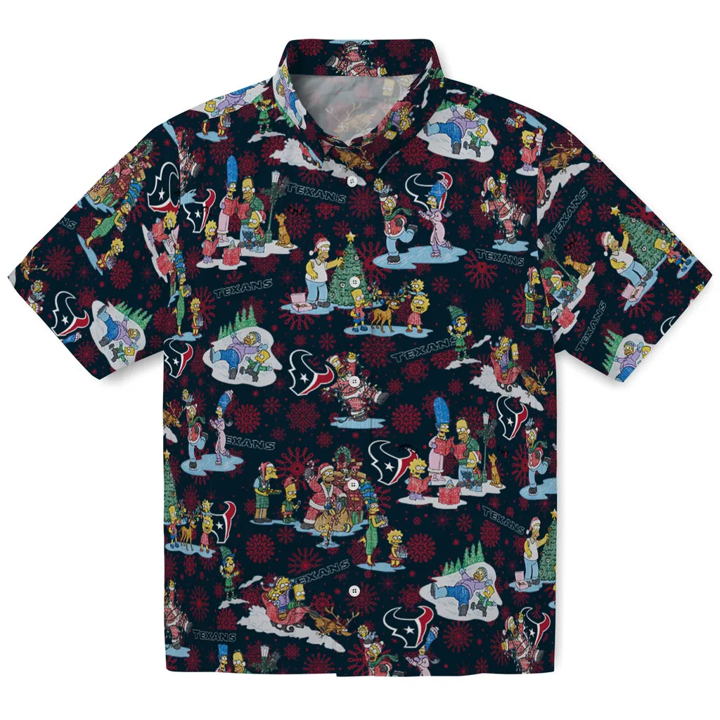 Houston Texans Hawaiian Shirt - Simpsons Christmas | Moonbestprint