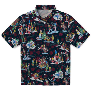 Houston Texans Hawaiian Shirt - Simpsons Christmas | Moonbestprint