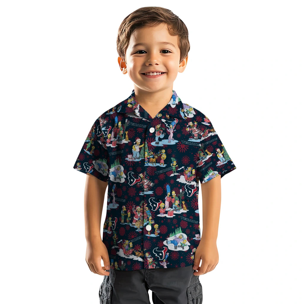 Houston Texans Hawaiian Shirt - Simpsons Christmas | Moonbestprint