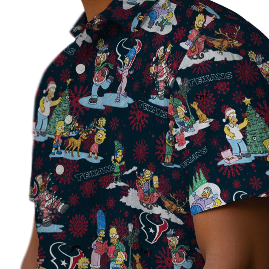 Houston Texans Hawaiian Shirt - Simpsons Christmas | Moonbestprint