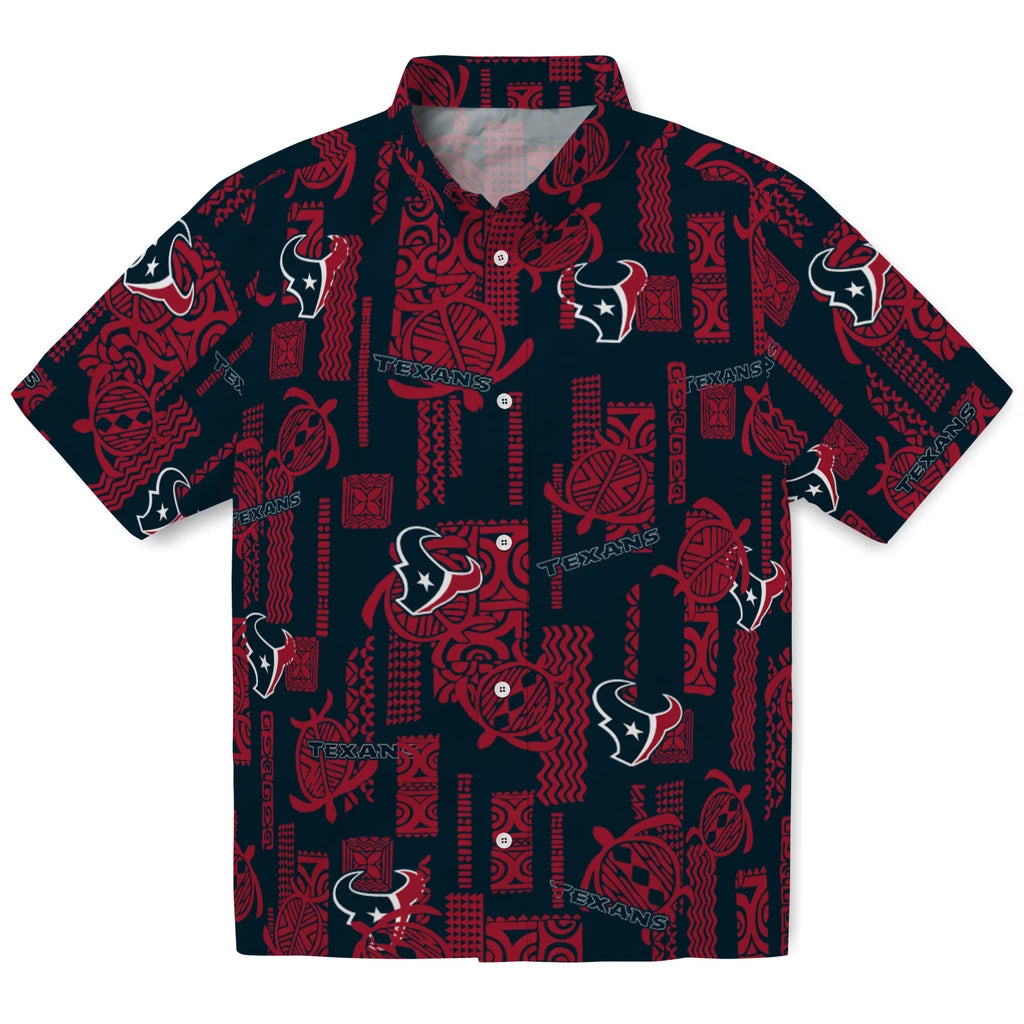 Houston Texans Hawaiian Shirt - Turtle Lines | Moonbestprint
