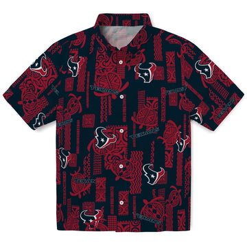 Houston Texans Hawaiian Shirt - Turtle Lines | Moonbestprint