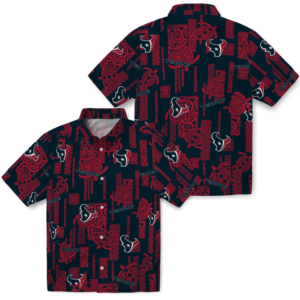 Houston Texans Hawaiian Shirt - Turtle Lines | Moonbestprint