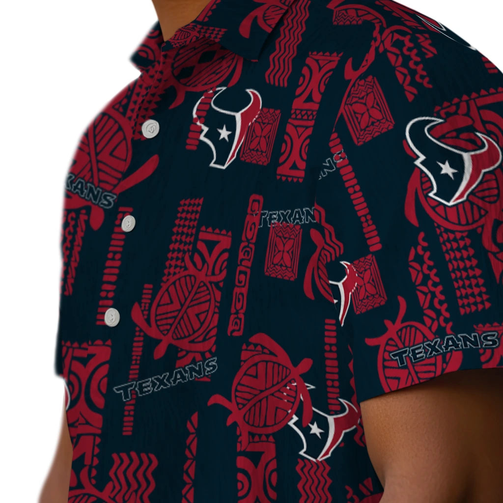 Houston Texans Hawaiian Shirt - Turtle Lines | Moonbestprint