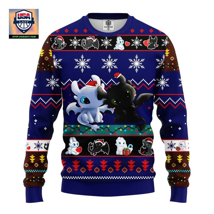 How To Train Your Dragon Toothless Love Ugly Christmas Sweater Blue 1 Amazing Gift Idea Thanksgiving Gift ? Usalast