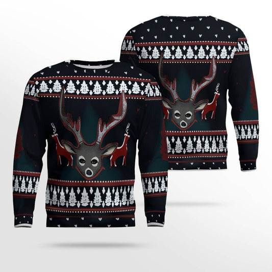Reindeer Head Ugly Christmas Sweater – Moonbestprint