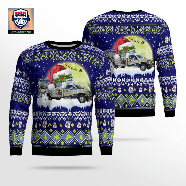 Hughes County Emergency Medical Service Christmas AOP Sweater ? Usalast
