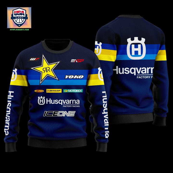 Husqvarna Factory Racing Navy Ugly Sweater ? Usalast