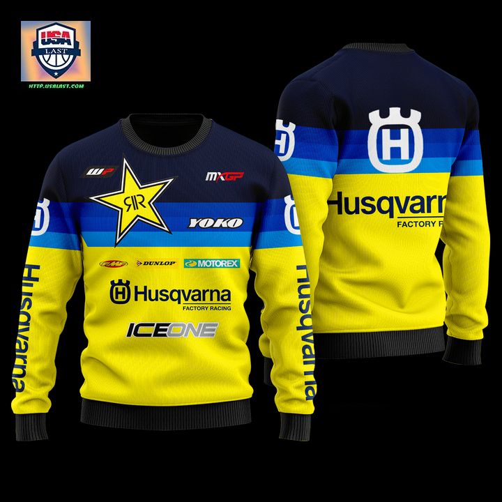 Husqvarna Factory Racing Yellow Ugly Sweater ? Usalast