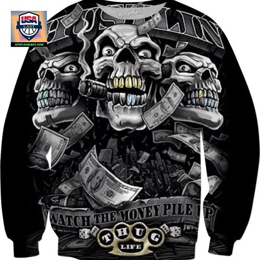 Hustlin Watch The Money Pile Up Sweater ? Usalast