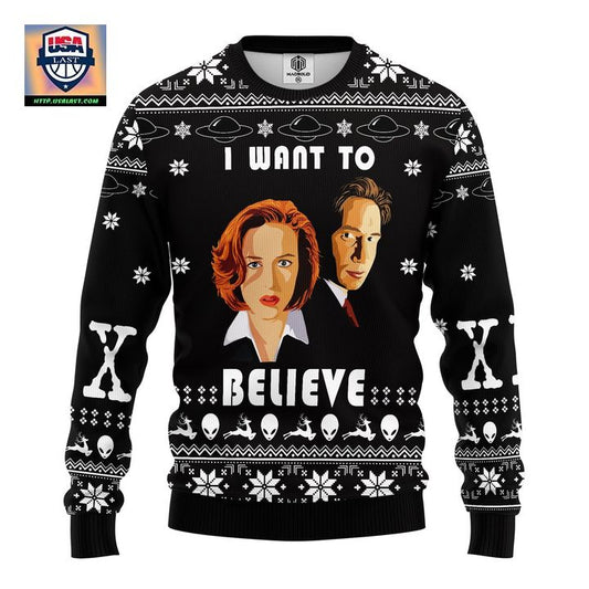 I Want To Believe Ugly Christmas Sweater Amazing Gift Idea Thanksgiving Gift ? Usalast